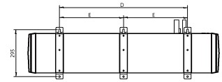 Размеры тепловых завес Mitsubishi Electric PHV DXE Размеры тепловых завес Mitsubishi Electric PHV DXE